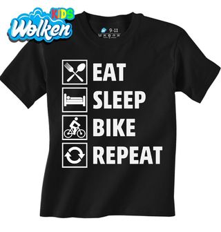 Dětské tričko Jez Spi Šlapej Opakuj Eat Sleep Bike Repeat.jpg