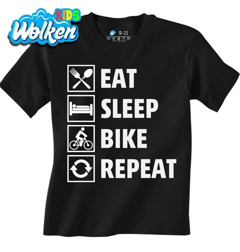 Obrázek produktu Dětské tričko Jez Spi Šlapej Opakuj Eat Sleep Bike Repeat