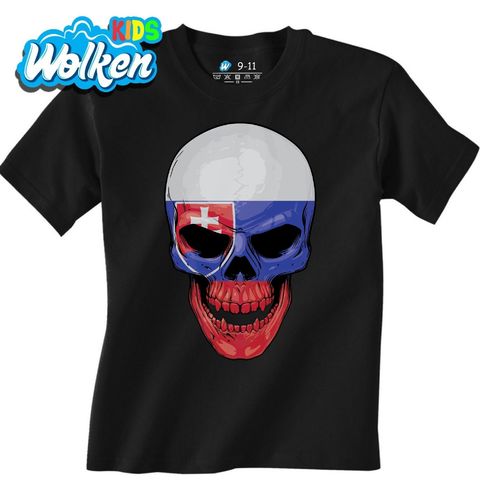 Obrázek produktu Dětské tričko Slovenská lebka Slovakia Skull Flag