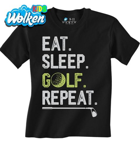 Obrázek produktu Dětské tričko Jez Spi Golfuj Opakuj Eat Sleep Golf Repeat