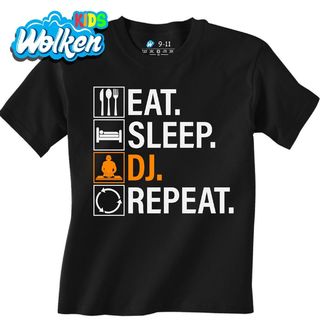 Dětské tričko Jez Spi DJ Opakuj Eat Sleep DJ Repeat.jpg