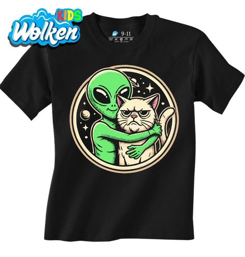 Obrázek produktu Dětské tričko Mimozemšťan a naštvaná Kočka Alien Cat