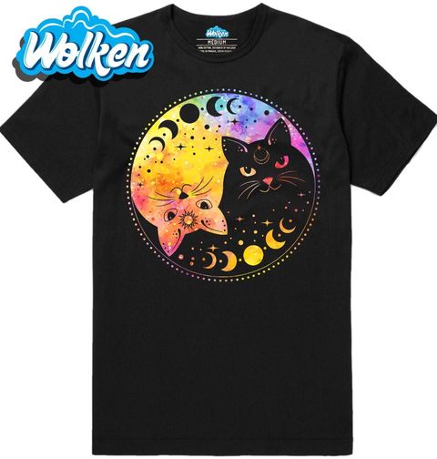 Obrázek produktu Pánské tričko Jin a Jang Měsíční Kočky Yin Yang Cats