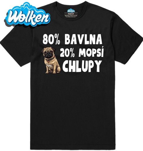 Obrázek produktu Pánské tričko 80 % Bavlna, 20 % Mopsí Chlupy