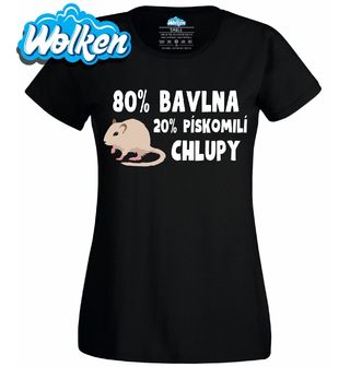 Dámské tričko 80 % Bavlna, 20 % Pískomilí Chlupy.jpg