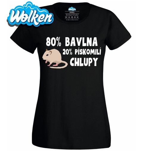 Obrázek produktu Dámské tričko 80 % Bavlna, 20 % Pískomilí Chlupy
