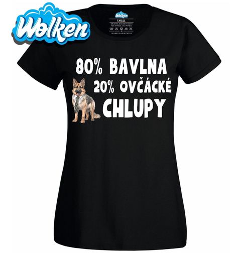 Obrázek produktu Dámské tričko 80 % Bavlna, 20 % Ovčácké Chlupy
