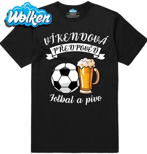 Obrázek produktu Pánské tričko Víkendová předpověď: Fotbal a Pivo