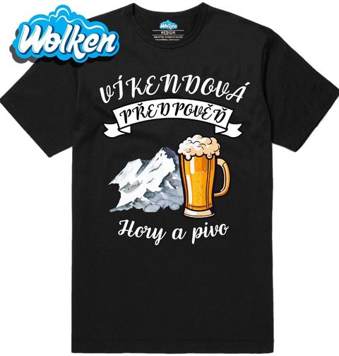 Obrázek produktu Pánské tričko Víkendová předpověď: Hory a Pivo