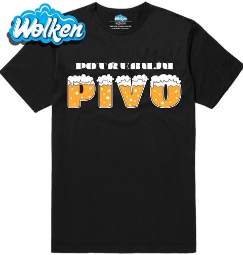 Obrázek produktu Pánské tričko Potřebuju Pivo s Pěnou