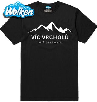 Pánské tričko Více vrcholů, míň starostí.jpg