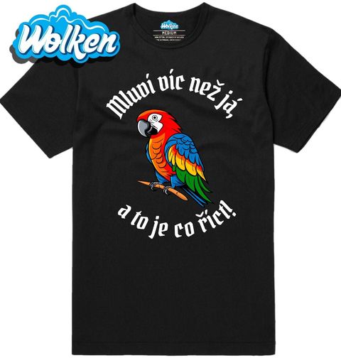 Obrázek produktu Pánské tričko Mluví víc než já, a to je co říct! Papoušek Ara