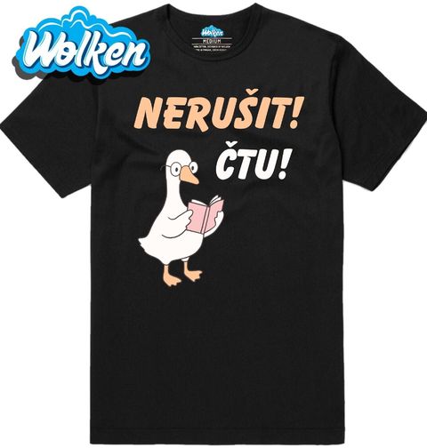Obrázek produktu Pánské tričko Husa Čtenářka Nerušit, čtu!