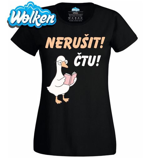 Obrázek produktu Dámské tričko Husa Čtenářka Nerušit, čtu!