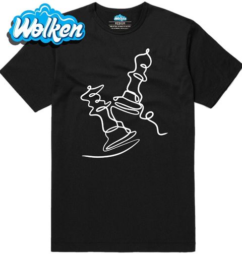 Obrázek produktu Pánské tričko Šach Mat jedním tahem One Line Art