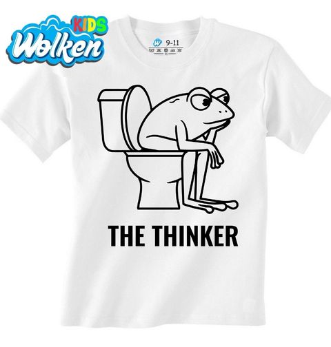 Obrázek produktu Dětské tričko Myslitel Žába na Toaletě The Thinker