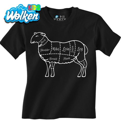 Obrázek produktu Dětské tričko Části jehněčího masa Lamb Meat Cuts