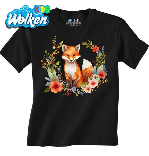 Obrázek produktu Dětské tričko Liška v Květinách Cute Red Fox