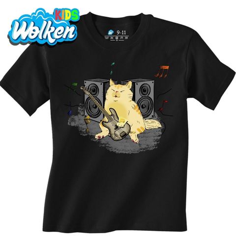 Obrázek produktu Dětské tričko Kočka s Baskytarou Cat Bass Player