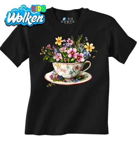 Obrázek produktu Dětské tričko Šálek květinového čaje Vintage Teacup