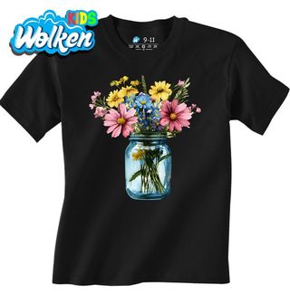 Dětské tričko Váza plná květin Umění květinářky.jpg