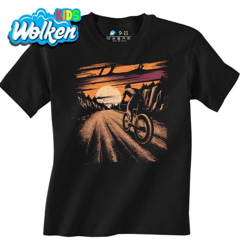 Obrázek produktu Dětské tričko Jízda Cyklisty při Západu Slunce