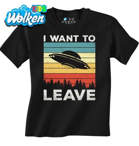 Obrázek produktu Dětské tričko Chci Zmizet I Want To Leave Retro UFO