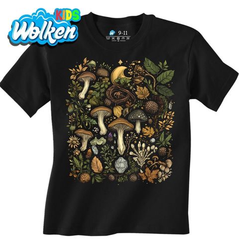 Obrázek produktu Dětské tričko Mystická Lesní Říše Hub Vintage Mushrooms Forest