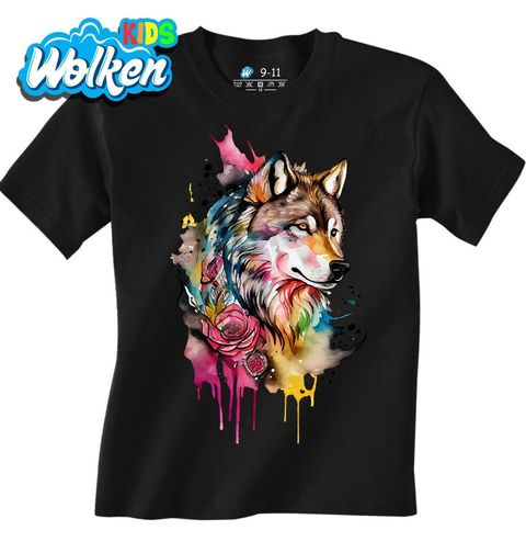 Obrázek produktu Dětské tričko Barevný Vlk Colorful Wolf