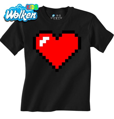 Obrázek produktu Dětské tričko Pixelové Červené Srdce Heart