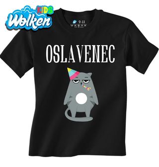 Dětské tričko Smutná kočka Oslavenec.jpg