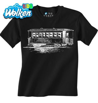 Dětské tričko Historická tramvaj Vintage doprava.jpg