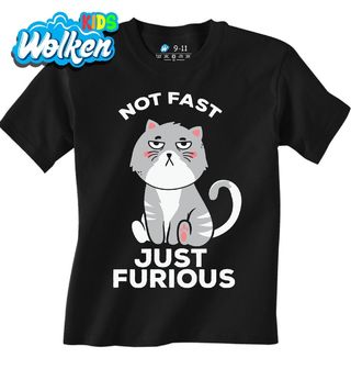 Dětské tričko Naštavaná Kočka Not Fast Just Furious.jpg