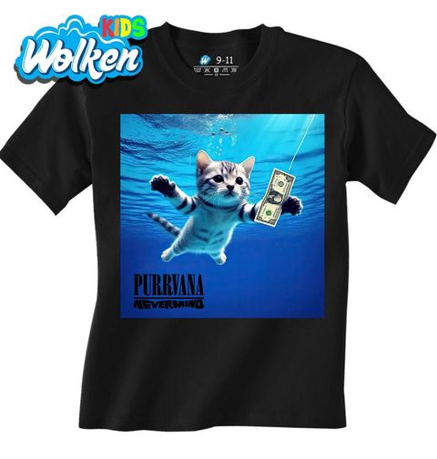 Obrázek produktu Dětské tričko Kočičí Purrvana Nevermind
