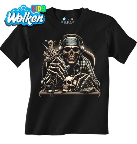 Obrázek produktu Dětské tričko Kostlivec Tatér Tattoo Skull