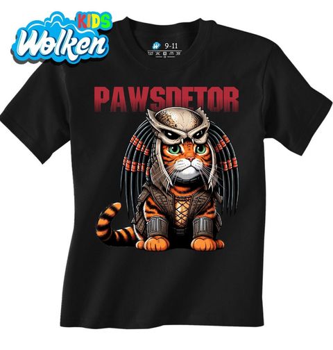 Obrázek produktu Dětské tričko Predátor Oranžová Kočka Pawsdetor