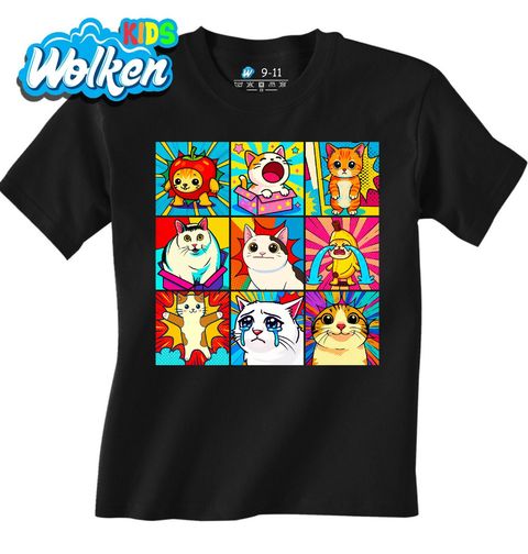Obrázek produktu Dětské tričko Náladové Kočky Pop Art Cat
