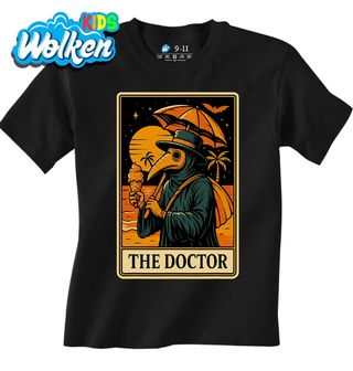 Dětské tričko Morový Doktor na Pláži Tarotová Karta Smrti.jpg