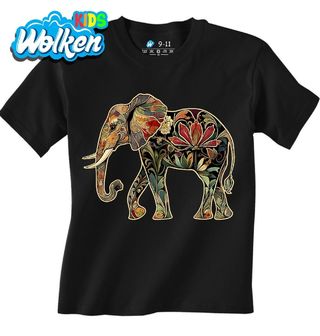 Dětské tričko Slon indický Květinová Mandala.jpg