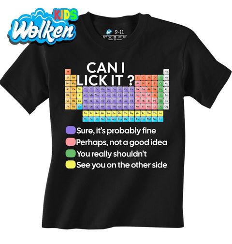 Obrázek produktu Dětské tričko Periodická tabulka Můžu to olíznout?