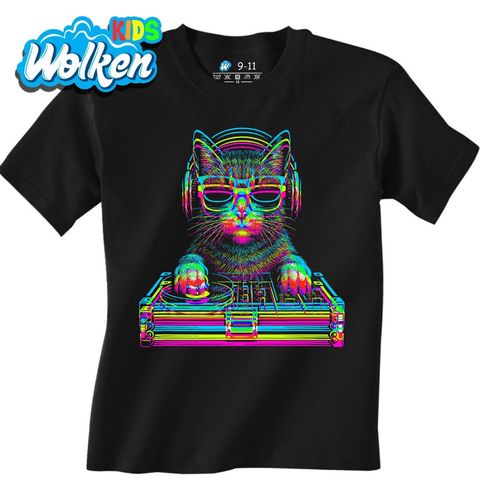Obrázek produktu Dětské tričko DJ Kočka Glitch Cat