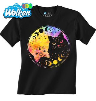 Dětské tričko Jin a Jang Měsíční Kočky Yin Yang Cats.jpg