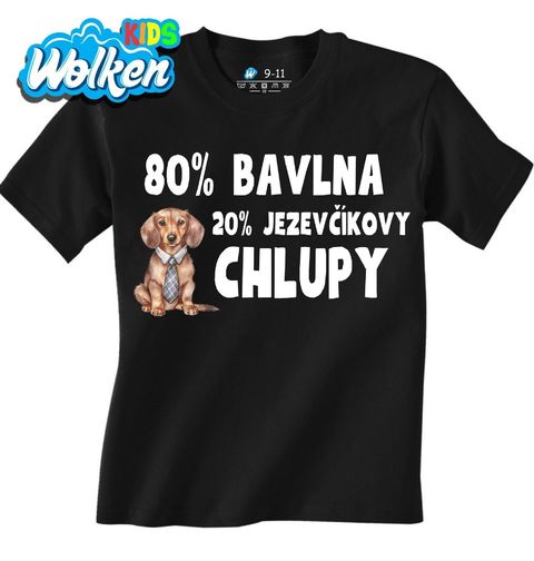 Obrázek produktu Dětské tričko 80 % Bavlna, 20 % Jezevčíkovy Chlupy