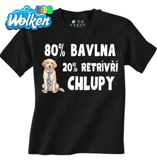 Dětské tričko 80 % Bavlna, 20 % Retrívří Chlupy.jpg