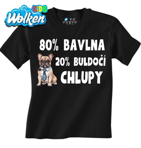 Obrázek produktu Dětské tričko 80 % Bavlna, 20 % Buldočí Chlupy
