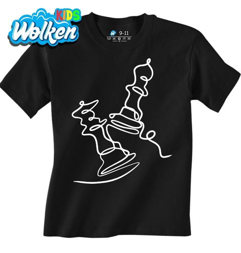 Obrázek produktu Dětské tričko Šach Mat jedním tahem One Line Art