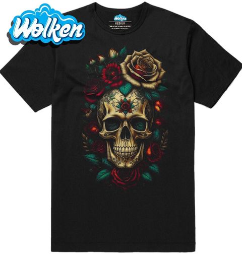 Obrázek produktu Pánské tričko Lebka v Růžích