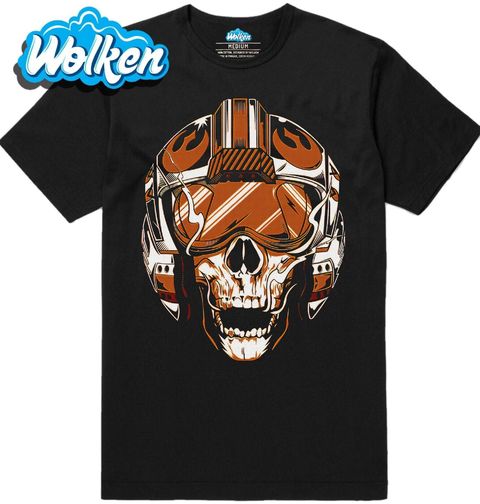 Obrázek produktu Pánské tričko Lebka Pilotů Rebel Gold Leader Skull