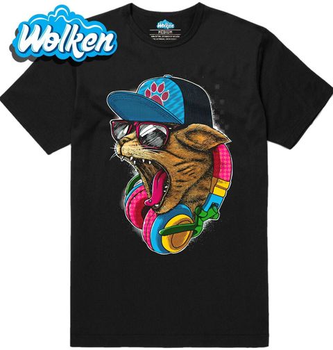 Obrázek produktu Pánské tričko Cool DJ Kočka Streetwear