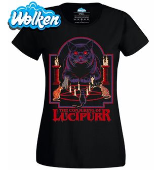 Dámské tričko Okultní Kočka Steven Rhodes The Conjuring of Lucipurr.jpg